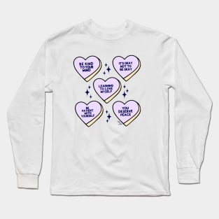 Mental Health Candy Hearts Long Sleeve T-Shirt